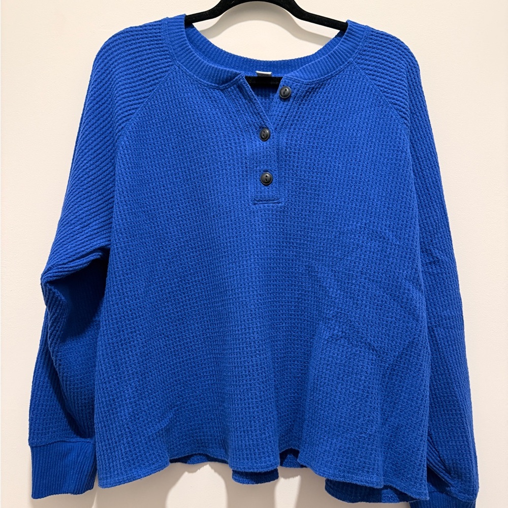 Old Navy Royal Blue Knit Henley